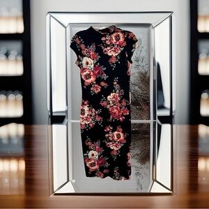 Love Chelsey Sleeveless Black Floral Dress Size M NWT!